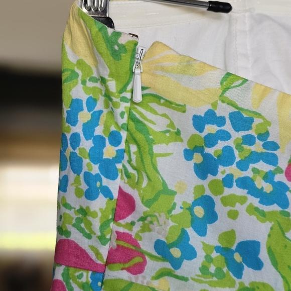 Lilly Pulitzer Strapless A-Line Dress with Pink and Yellow Floral Print - Picture 4 of 7